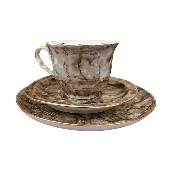 Image 1 of Marbled Breakfast Set, Wałbrzych, Poland, 1970S.