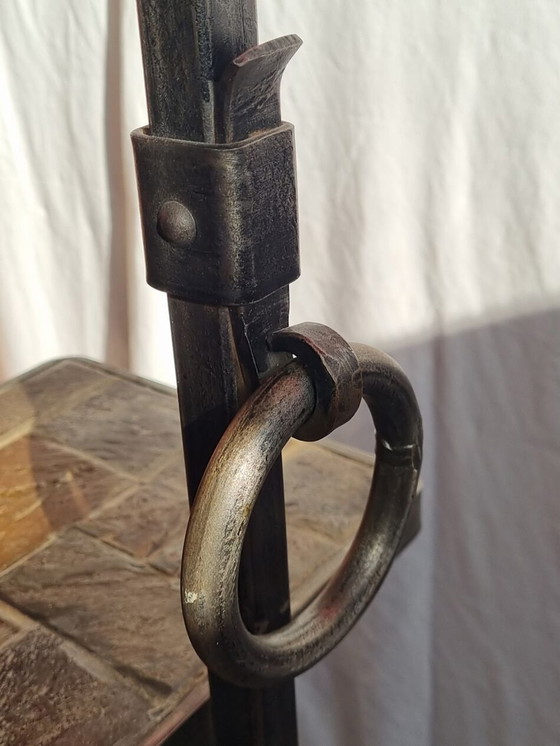 Image 1 of Brutalist Wrought Iron Floor Lamp By Jp Ryckaert