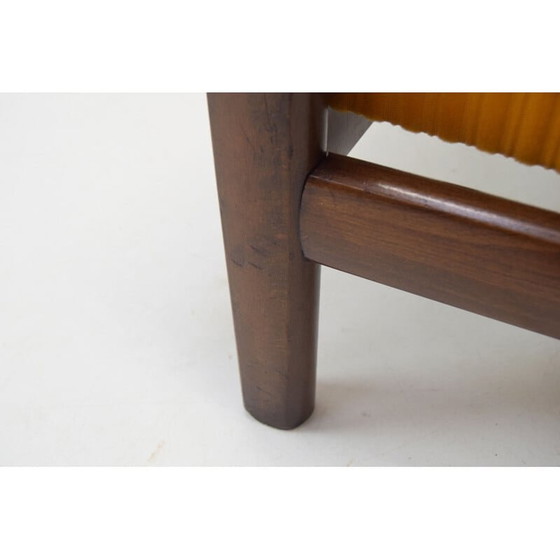 Image 1 of Coppia di poltrone in legno e tessuto di metà secolo, Cecoslovacchia, anni '60