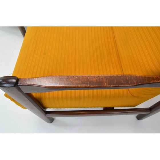 Image 1 of Coppia di poltrone in legno e tessuto di metà secolo, Cecoslovacchia, anni '60