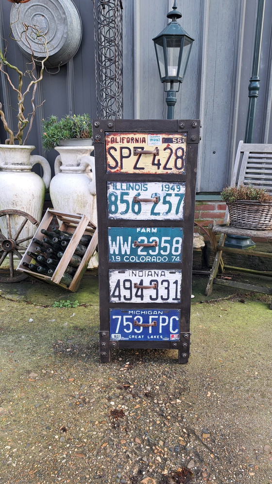 Image 1 of Industrial Wooden Chest of Drawers, Hall Cabinet Size 40 x 35cm And 99cm High