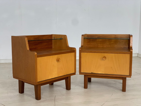 Image 1 of Mid - Century bedside tables bedside table bedside cabinet bedside cabinets chest of drawers vintage