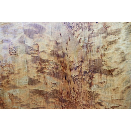 Art Deco French vintage sideboard in burr maple