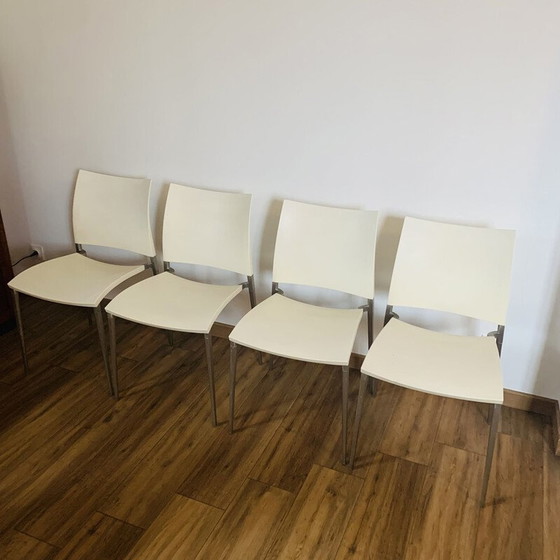 Image 1 of Set of 4 vintage chairs by Desalto Sand