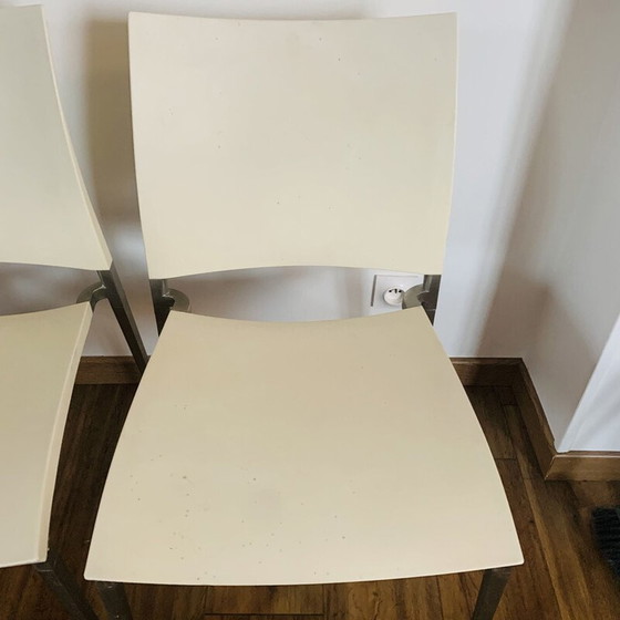Image 1 of Set of 4 vintage chairs by Desalto Sand