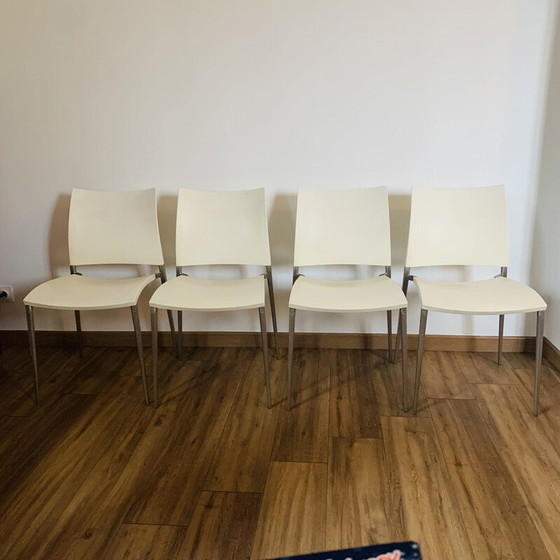 Image 1 of Set of 4 vintage chairs by Desalto Sand