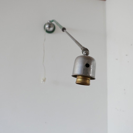 Image 1 of Vintage Telescopic Swedish painted extendable industrial wall lamp, 1950s