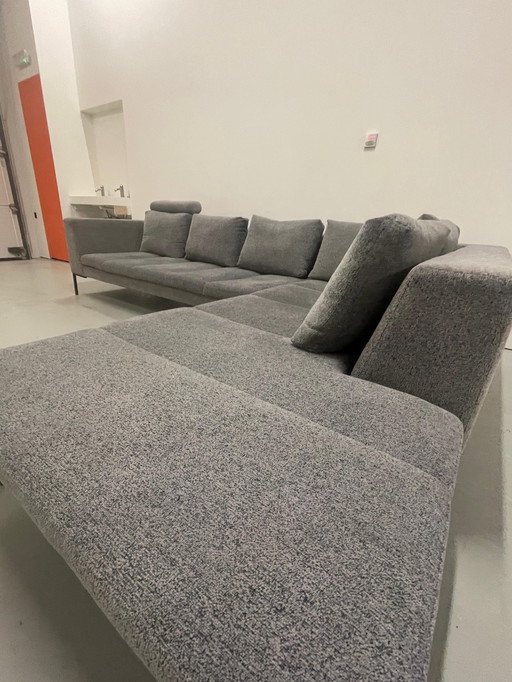 Beautiful Montel Grey Fabric Corner Sofa