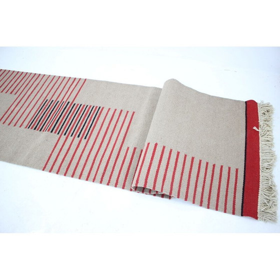 Image 1 of Tappeto astratto geometrico modernista vintage, 1960