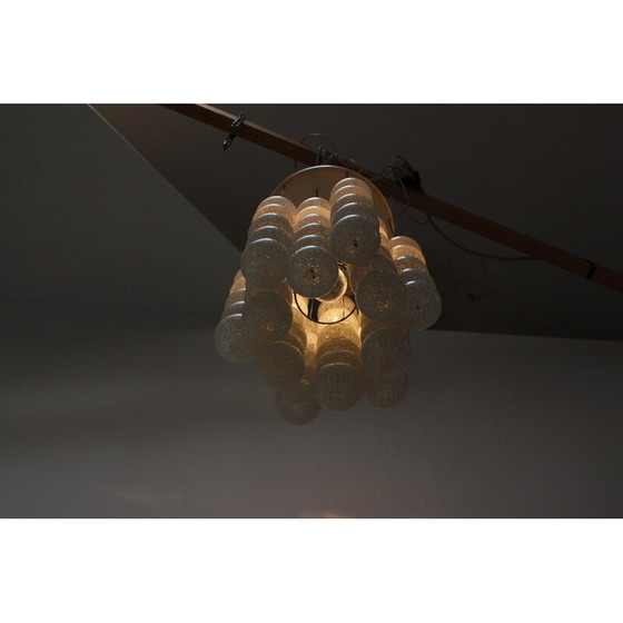 Image 1 of Vintage "Bubble" pendant lamp in metal and plastic by Josef Hurka for Napako, Czechoslovakia 1970