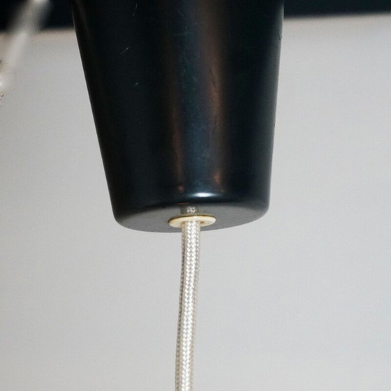 Image 1 of Vintage Zylinder black metal and brass pendant lamp by J. T. Kalmar, Austria 1960
