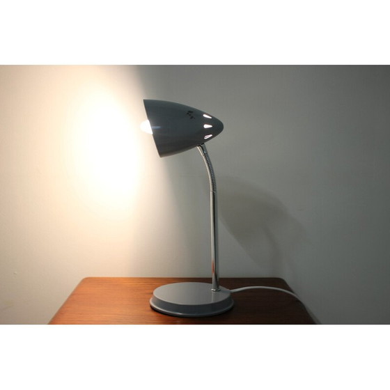 Image 1 of Lampada da tavolo grigia vintage, Cecoslovacchia, anni '70