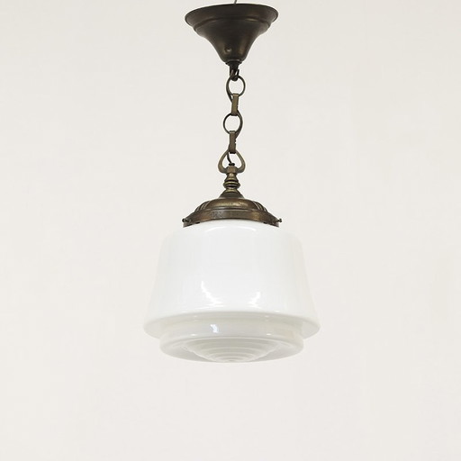 Art Nouveau Opaline Pendant Lamp