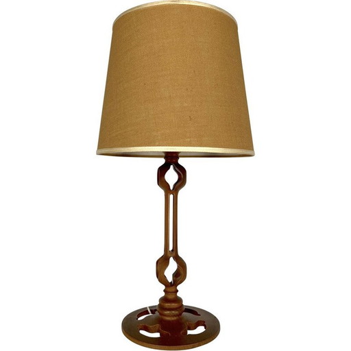 Vintage Italian wood table lamp, 1950s