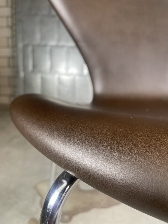 Image 1 of 4x Chaise Fritz Hansen Series 7 par Arne Jacobsen (marron)