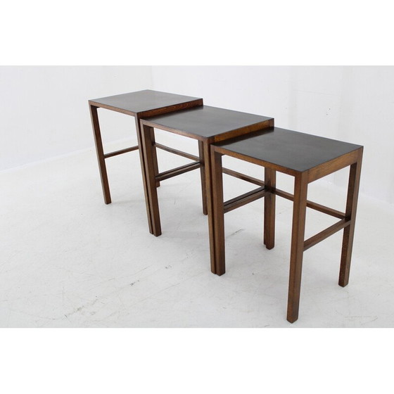 Image 1 of Vintage beech wood nesting tables by J. Halabala, Czechoslovakia 1930