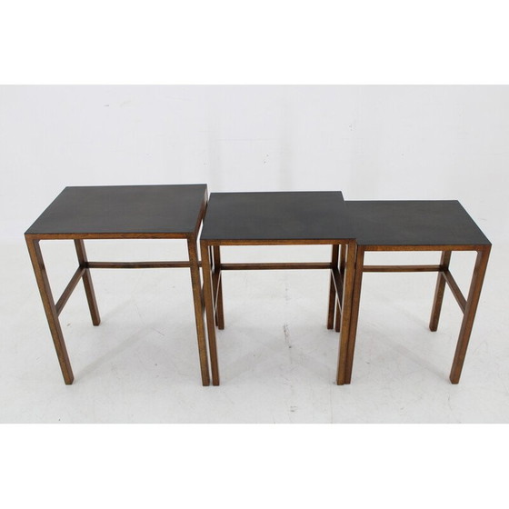 Image 1 of Vintage beech wood nesting tables by J. Halabala, Czechoslovakia 1930