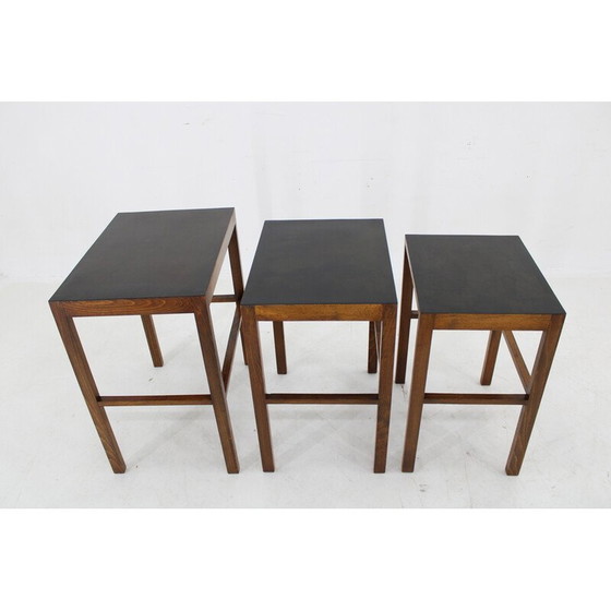 Image 1 of Vintage beech wood nesting tables by J. Halabala, Czechoslovakia 1930
