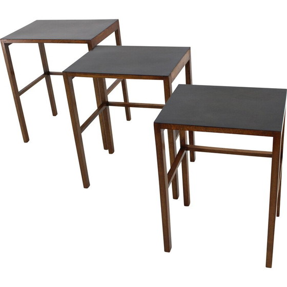 Image 1 of Vintage beech wood nesting tables by J. Halabala, Czechoslovakia 1930