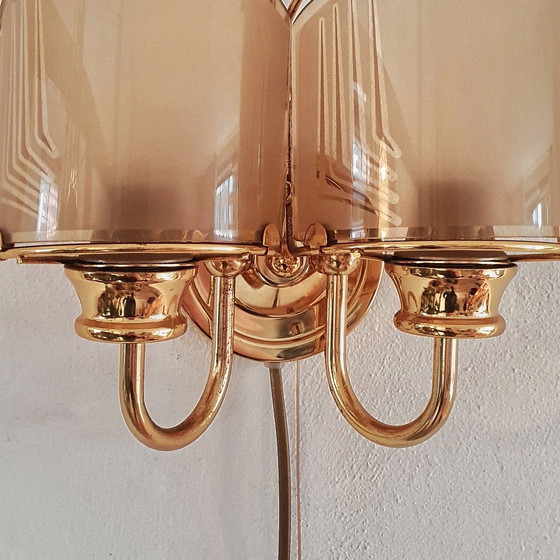 Image 1 of Double Wall Lamp Hollywood Regency