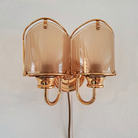 Image 1 of Double Wall Lamp Hollywood Regency