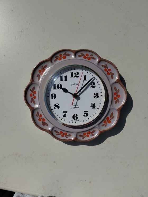 Image 1 of Ceramic Clock Peter Quartz West Germany