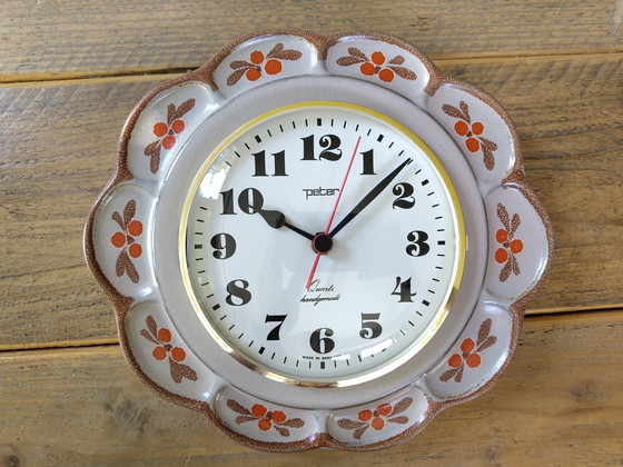 Image 1 of Ceramic Clock Peter Quartz West Germany