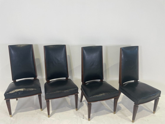 Image 1 of 4x antique art deco chairs