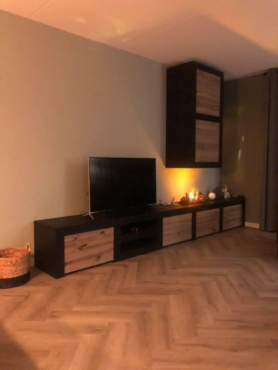 Image 1 of TV Furniture With Atmosphere Fireplace | Dimplex Cassette | Woodmex