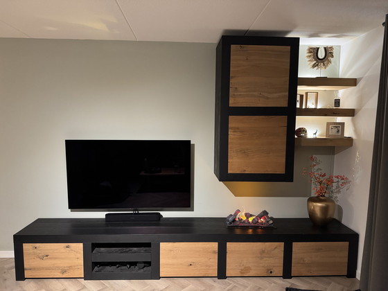 Image 1 of TV Furniture With Atmosphere Fireplace | Dimplex Cassette | Woodmex