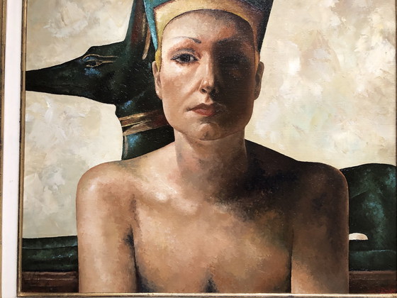 Image 1 of W. van Vondel Nefertiti Original oil painting