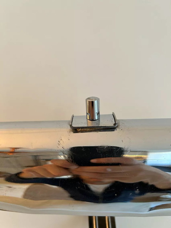 Image 1 of Vintage Modernist Sconce À Serrer, Chromed Metal, Austria 1930