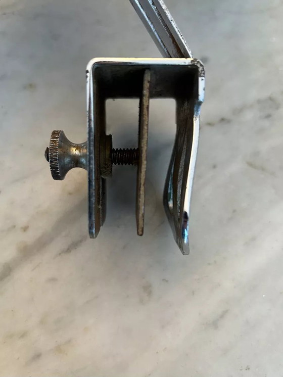 Image 1 of Vintage Modernist Sconce À Serrer, Chromed Metal, Austria 1930
