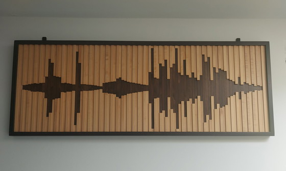 Image 1 of Wood Art Planet - Œuvre d'art Ondes sonores de Wood Art Planet