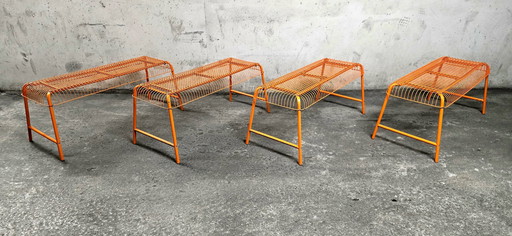 Bench - Stool Vintage, Grillagé Ikea Västerön En Orange