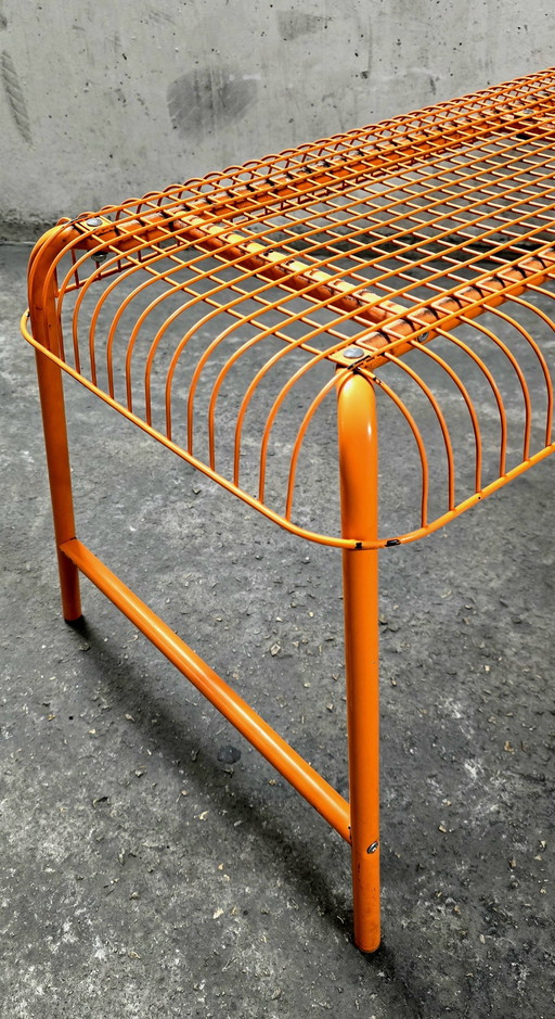 Bench - Stool Vintage, Grillagé Ikea Västerön En Orange