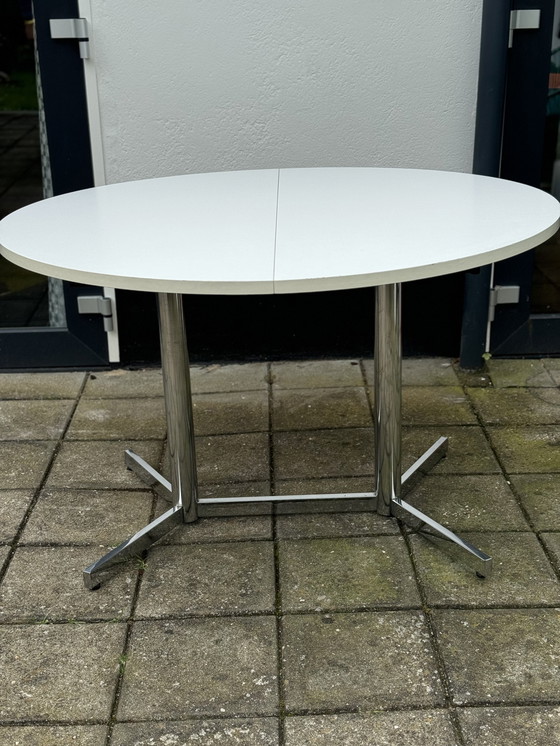 Image 1 of Table à manger vintage extensible de l'ère spatiale