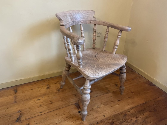 Image 1 of Sturdy Office Chair Countryhouse English Victorian Windsor