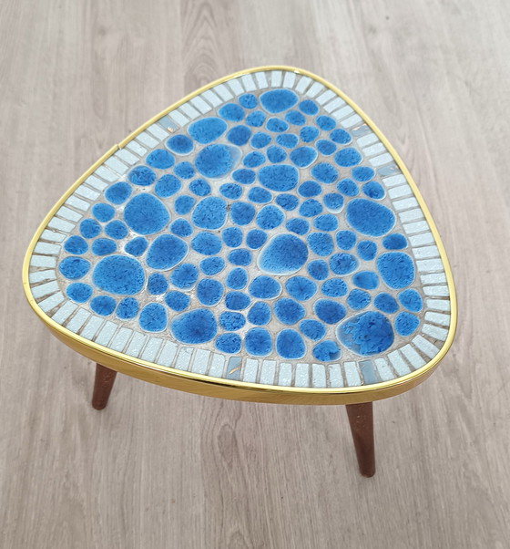 Image 1 of Sixties plant table with mosaic top