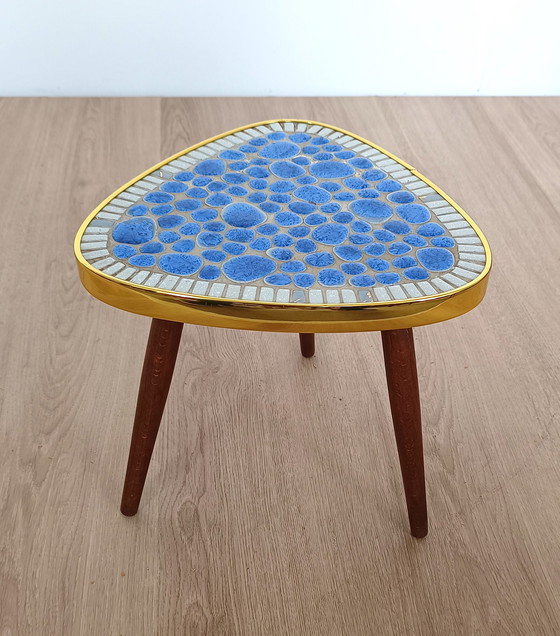 Image 1 of Sixties plant table with mosaic top