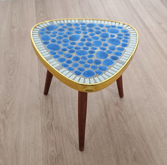 Image 1 of Sixties plant table with mosaic top