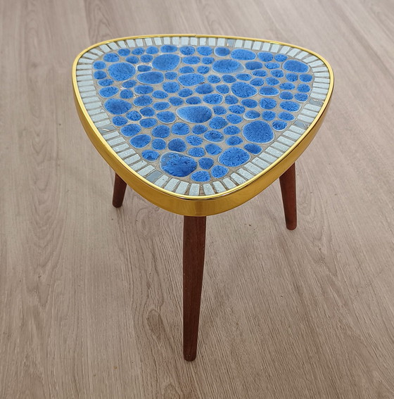 Image 1 of Sixties plant table with mosaic top