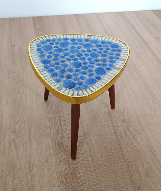 Image 1 of Sixties plant table with mosaic top