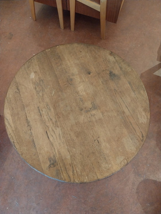 Image 1 of 1 X Brutalist Round Coffee Table 1970'S