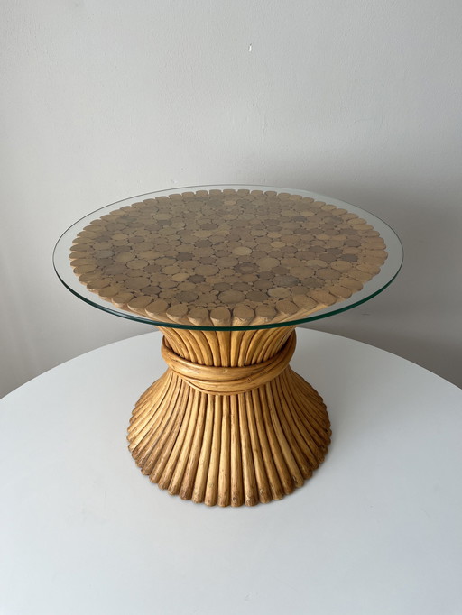 John McGuire Shearer table d'appoint en bambou