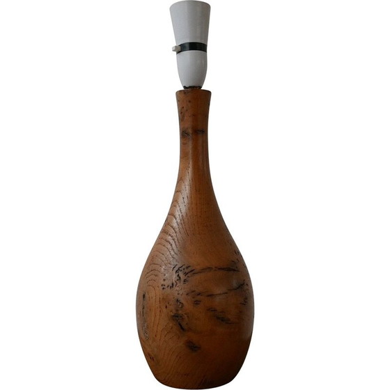 Image 1 of Vintage burl wood table lamp, England 1960
