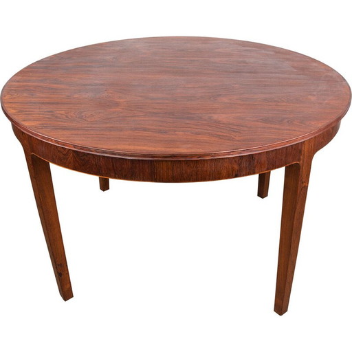Vintage extendable rosewood dining table by Hugo Frandsen for Spottrup, Denmark 1960