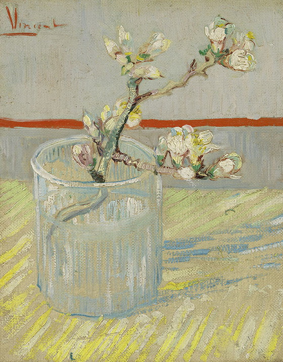 Image 1 of Vincent van Gogh - Blossoming almond branch in a glass