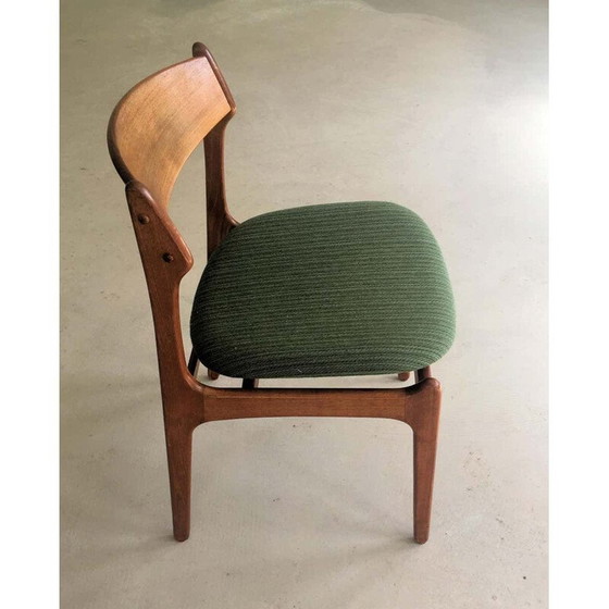 Image 1 of Set of 6 Dining Chairs in Teak, Inc. Reupholstery by Erik Buch Danish 