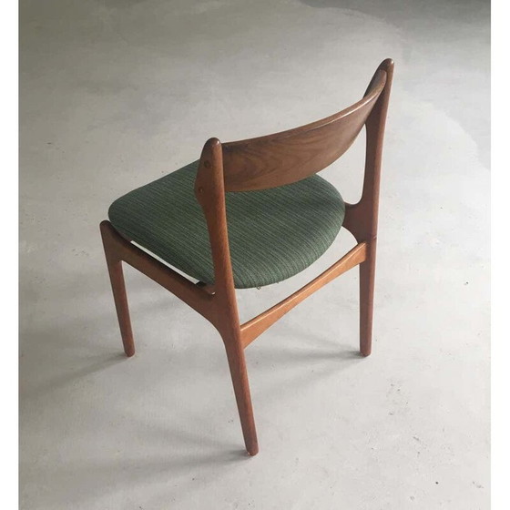 Image 1 of Set of 6 Dining Chairs in Teak, Inc. Reupholstery by Erik Buch Danish 